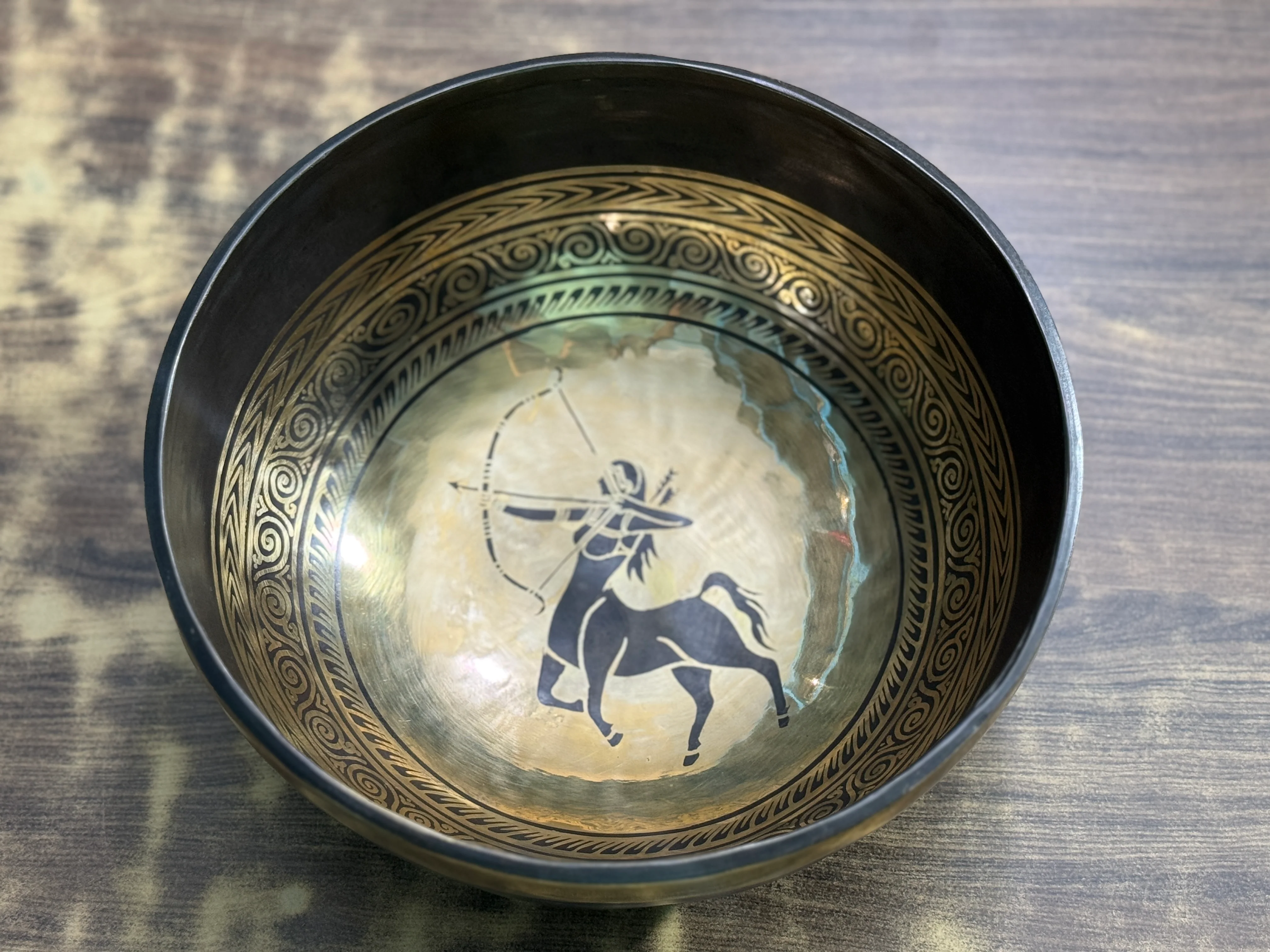 The Sagittarius Singing Bowl - 9 inch Large | Handmade In Nepal - Image 13