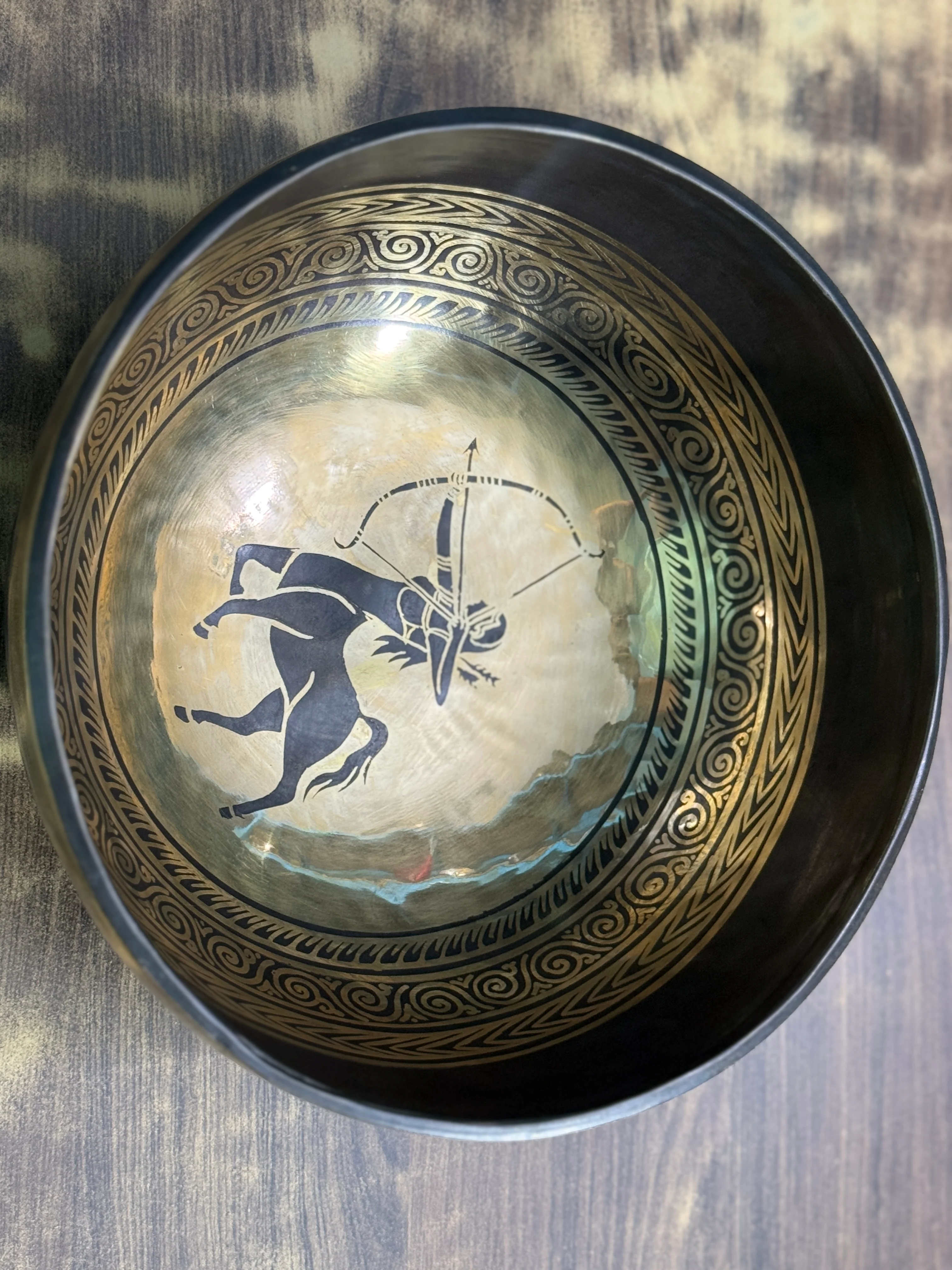 The Sagittarius Singing Bowl - 9 inch Large | Handmade In Nepal - Image 23