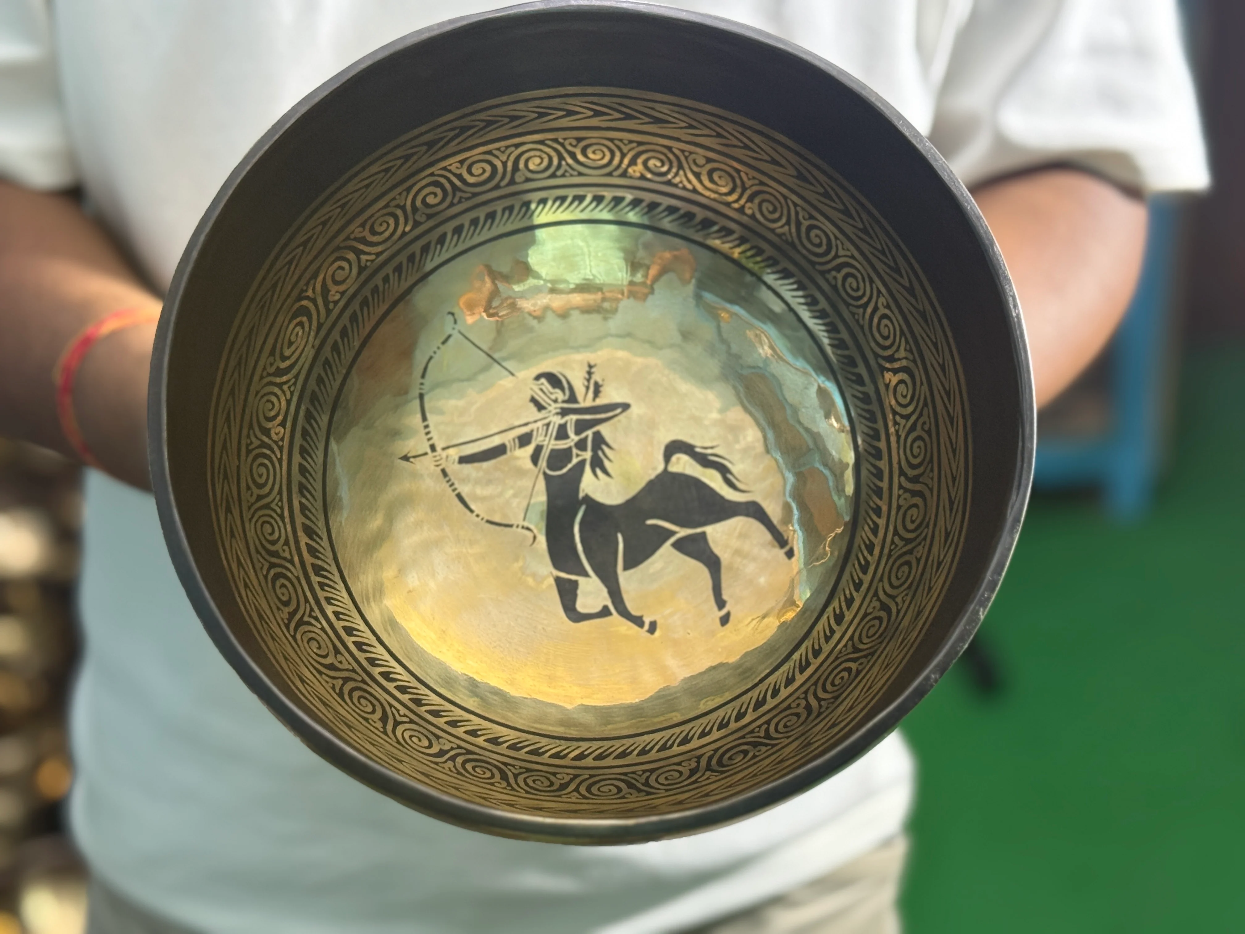 The Sagittarius Singing Bowl - 9 inch Large | Handmade In Nepal - Image 25
