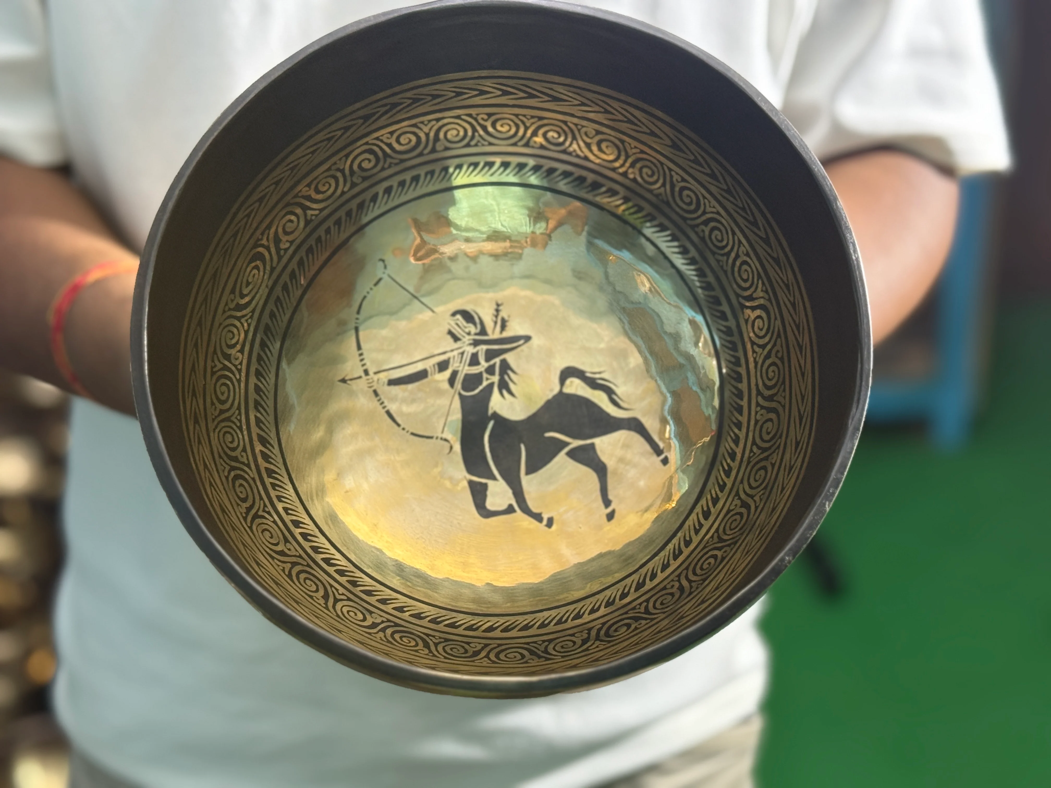The Sagittarius Singing Bowl - 9 inch Large | Handmade In Nepal - Image 26