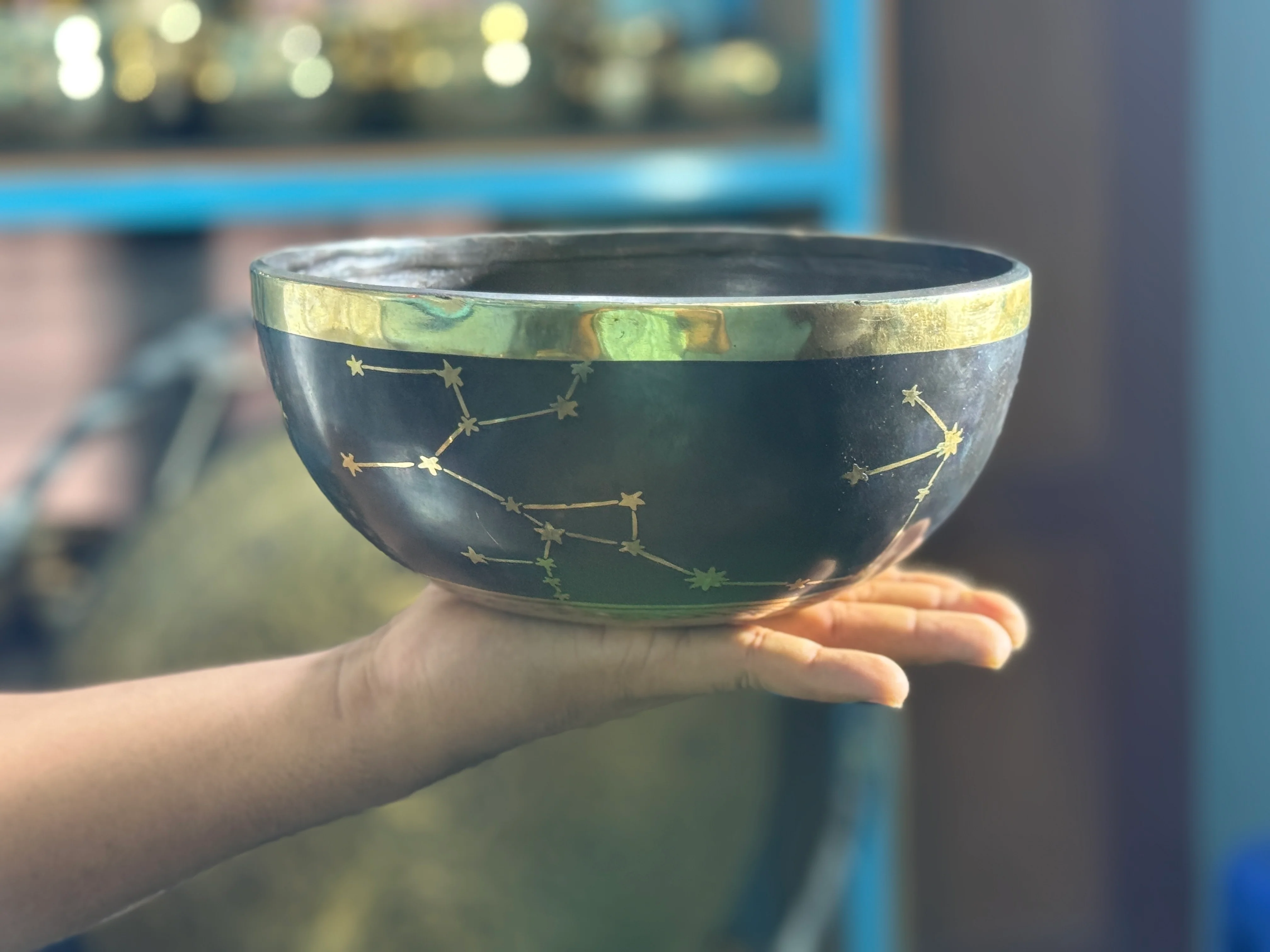 The Sagittarius Singing Bowl - 9 inch Large | Handmade In Nepal - Image 27
